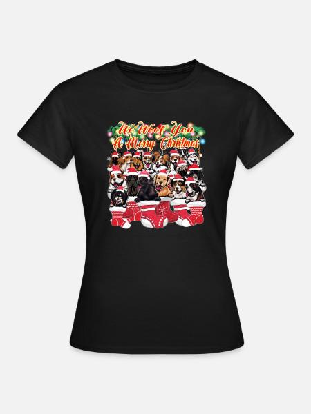 Funny Dog Christmas Pun - Décoration pour chiens mignons - T-shirt Femme - noir