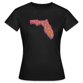 Florida - Women's T-Shirt - black - Front - AI Model Female 172 dark (172cm)