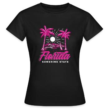 Florida - Women's T-Shirt - black - Front - AI Model Female 172 dark (172cm)