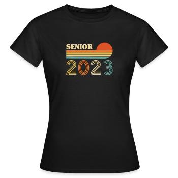 Retro Senior 2023 Back to School Class Of 2023 - Women's T-Shirt - black - Front - AI Model Female 172 dark (172cm)
