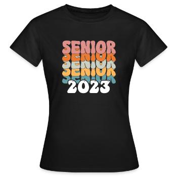 Retro Senior 2023 Back to School Class Of 2023 - Women's T-Shirt - black - Front - AI Model Female 172 dark (172cm)