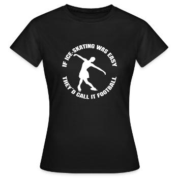 Patinage artistique Patinage sur glace Patinage artistique Patinage artistique - T-shirt Femme - noir - Devant - AI Model Female 172 dark (172cm)