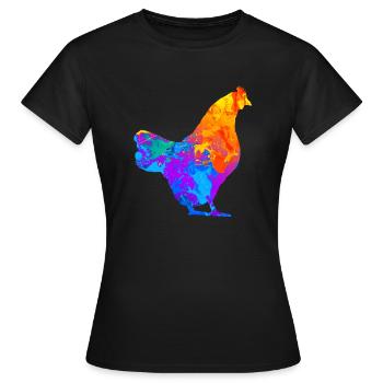 Poulets poulets éleveur de poulet - T-shirt Femme - noir - Devant - AI Model Female 172 dark (172cm)