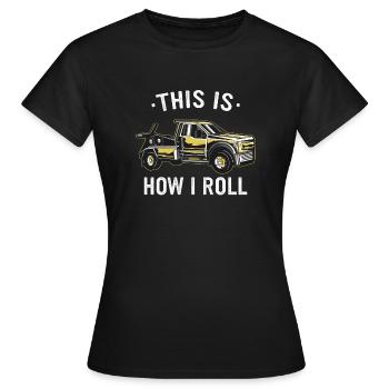 Tow truck truck tow truck tower - Women's T-Shirt - black - Front - AI Model Female 172 dark (172cm)
