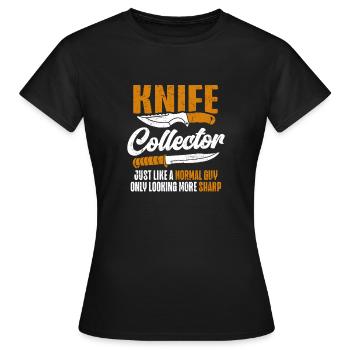 Butcher Knife Knife Knife Collector - Women's T-Shirt - black - Front - AI Model Female 172 dark (172cm)