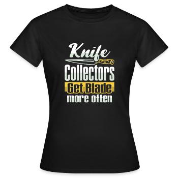 Butcher Knife Knife Knife Collector - Women's T-Shirt - black - Front - AI Model Female 172 dark (172cm)