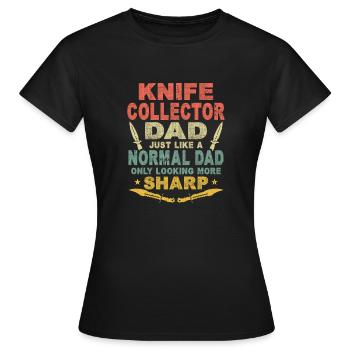 Butcher Knife Knife Knife Collector - Women's T-Shirt - black - Front - AI Model Female 172 dark (172cm)