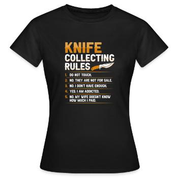 Butcher Knife Knife Knife Collector - Women's T-Shirt - black - Front - AI Model Female 172 dark (172cm)