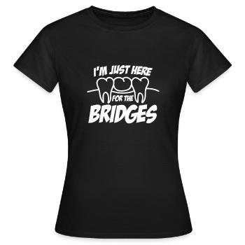 Technicien de laboratoire dentaire Technicien dentaire - T-shirt Femme - noir - Devant - AI Model Female 172 dark (172cm)