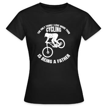 cycling bicycle cycling mountain bike bicycle tour - Women's T-Shirt - black - Front - AI Model Female 172 dark (172cm)