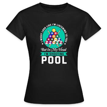 Billard billard billard - T-shirt Femme - noir - Devant - AI Model Female 172 dark (172cm)
