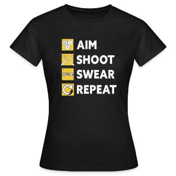 Billard billard billard - T-shirt Femme - noir - Devant - AI Model Female 172 dark (172cm)