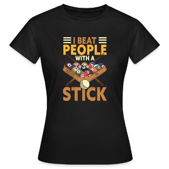 Billard billard billard - T-shirt Femme - noir - Devant - AI Model Female 172 dark (172cm)