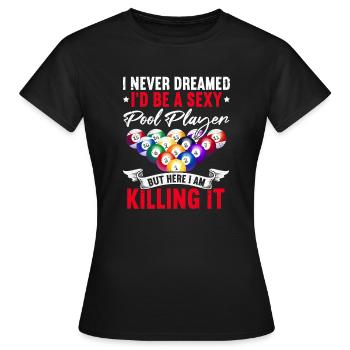 Billard billard billard - T-shirt Femme - noir - Devant - AI Model Female 172 dark (172cm)