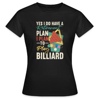 Billard billard billard - T-shirt Femme - noir - Devant - AI Model Female 172 dark (172cm)