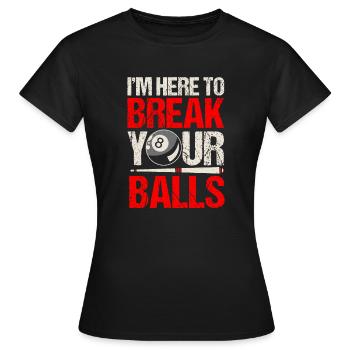 Billard billard billard - T-shirt Femme - noir - Devant - AI Model Female 172 dark (172cm)