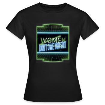 citation obama droits des femmes libéral idée actuelle - T-shirt Femme - noir - Devant - AI Model Female 172 dark (172cm)