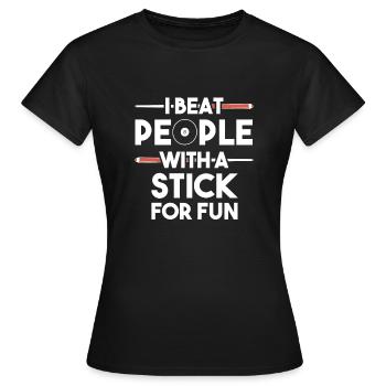 Billard billard billard - T-shirt Femme - noir - Devant - AI Model Female 172 dark (172cm)