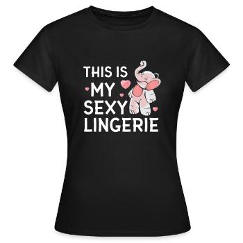 Funny, Sexy, Perverse, This Is My Sexy - Women's T-Shirt - black - Front - AI Model Female 172 dark (172cm)