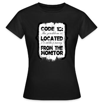 crypter les codes informatiques de piratage équestre amusant - T-shirt Femme - noir - Devant - AI Model Female 172 dark (172cm)