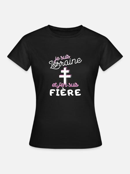 Cadeau Femme Lorraine Noel Anniversaire - T-shirt Femme - noir