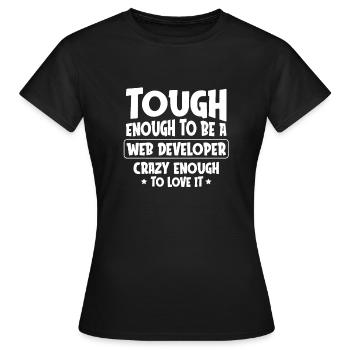 Développeur Web Développeur Web Développeur Web - T-shirt Femme - noir - Devant - AI Model Female 172 dark (172cm)