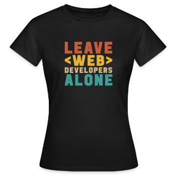 Développeur Web Développeur Web Développeur Web - T-shirt Femme - noir - Devant - AI Model Female 172 dark (172cm)
