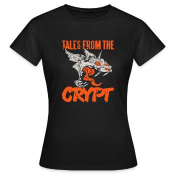 Contes de la crypte Rétro Vintage Halloween Demon - T-shirt Femme - noir - Devant - AI Model Female 172 dark (172cm)