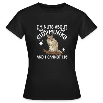 Cadeau de rongeur chipmunk - T-shirt Femme - noir - Devant - AI Model Female 172 dark (172cm)