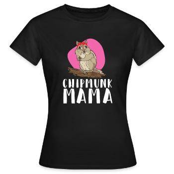 Cadeau de rongeur chipmunk - T-shirt Femme - noir - Devant - AI Model Female 172 dark (172cm)