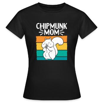 Cadeau de rongeur chipmunk - T-shirt Femme - noir - Devant - AI Model Female 172 dark (172cm)