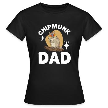 Cadeau de rongeur chipmunk - T-shirt Femme - noir - Devant - AI Model Female 172 dark (172cm)