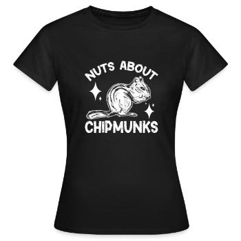 Chipmunk Rodent Gift - Women's T-Shirt - black - Front - AI Model Female 172 dark (172cm)
