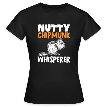 Cadeau de rongeur chipmunk - T-shirt Femme - noir - Devant - AI Model Female 172 dark (172cm)