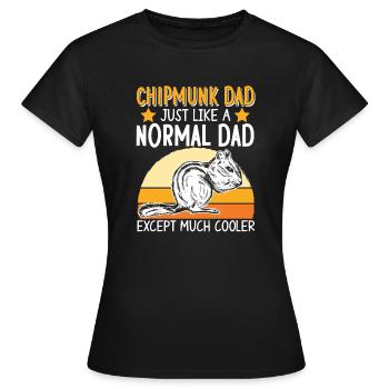 Cadeau de rongeur chipmunk - T-shirt Femme - noir - Devant - AI Model Female 172 dark (172cm)
