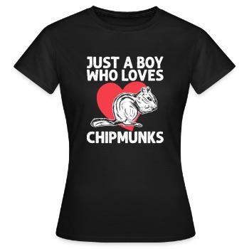 Cadeau de rongeur chipmunk - T-shirt Femme - noir - Devant - AI Model Female 172 dark (172cm)
