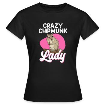 Cadeau de rongeur chipmunk - T-shirt Femme - noir - Devant - AI Model Female 172 dark (172cm)