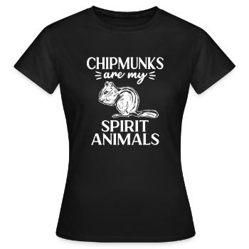 Cadeau de rongeur chipmunk - T-shirt Femme - noir - Devant - AI Model Female 172 dark (172cm)