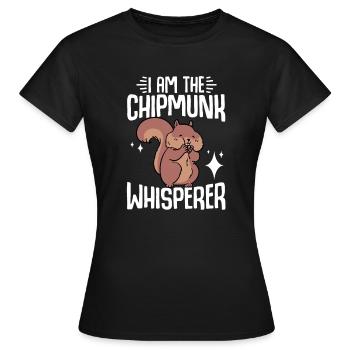 Cadeau de rongeur chipmunk - T-shirt Femme - noir - Devant - AI Model Female 172 dark (172cm)
