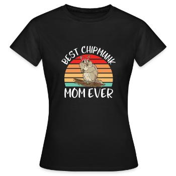 Cadeau de rongeur chipmunk - T-shirt Femme - noir - Devant - AI Model Female 172 dark (172cm)