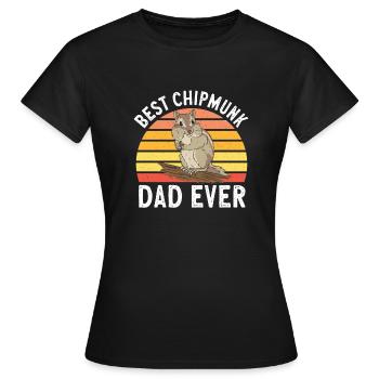 Cadeau de rongeur chipmunk - T-shirt Femme - noir - Devant - AI Model Female 172 dark (172cm)