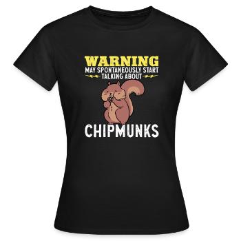 Cadeau de rongeur chipmunk - T-shirt Femme - noir - Devant - AI Model Female 172 dark (172cm)