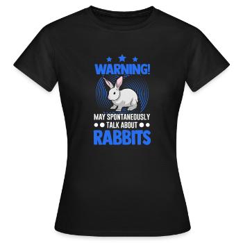 Rabbit Rabbit Rabbit Rabbit - Women's T-Shirt - black - Front - AI Model Female 172 dark (172cm)
