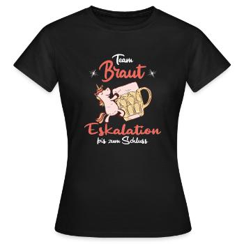 JGA Landwirtin Jungesellenabschied Team Braut - Frauen T-Shirt - Schwarz - Vorne - AI Model Female 172 dark (172cm)