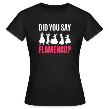 Flamenco - T-shirt Femme - noir - Devant - AI Model Female 172 dark (172cm)
