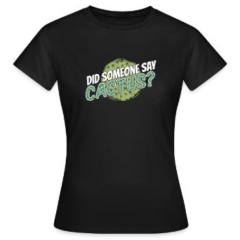 Jardin de cactus juteux - T-shirt Femme - noir - Devant - AI Model Female 172 dark (172cm)