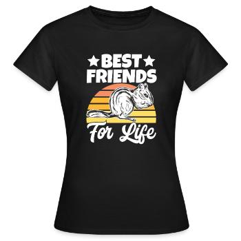 Cadeau de rongeur chipmunk - T-shirt Femme - noir - Devant - AI Model Female 172 dark (172cm)