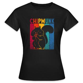 Cadeau de rongeur chipmunk - T-shirt Femme - noir - Devant - AI Model Female 172 dark (172cm)