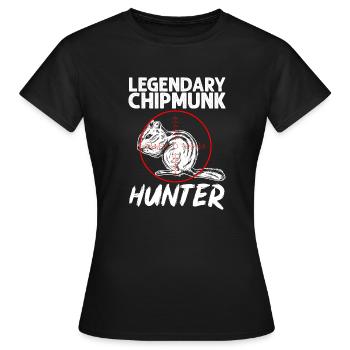 Cadeau de rongeur chipmunk - T-shirt Femme - noir - Devant - AI Model Female 172 dark (172cm)