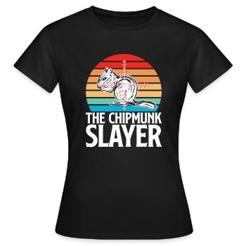 Cadeau de rongeur chipmunk - T-shirt Femme - noir - Devant - AI Model Female 172 dark (172cm)